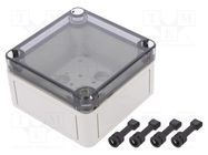 Enclosure: multipurpose; X: 94mm; Y: 94mm; Z: 57mm; TK PS; grey; IP66 