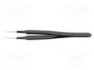 Tweezers; Blade tip shape: sharp; Tweezers len: 110mm; ESD IDEAL-TEK