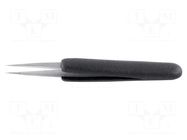 Tweezers; Blade tip shape: sharp; Tweezers len: 120mm; ESD IDEAL-TEK