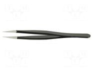 Tweezers; Blade tip shape: sharp; Tweezers len: 120mm; ESD IDEAL-TEK