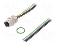Connector: M12; socket; PIN: 5; female; IP67; cables; Thread: M16x1,5 LUMBERG AUTOMATION