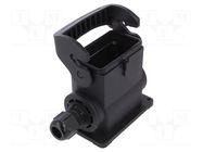 Enclosure for connectors: HDC; size 10B; for panel mounting HARTING