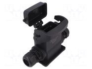 Enclosure for connectors: HDC; size 10B; for panel mounting HARTING