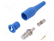 Connector: BNC; blue; 3A; 58mm; soldered,crimped; BNC male; 50Ω POMONA