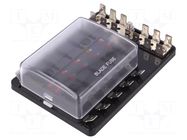 Fuse boxes; 19mm; 30A; screw; Leads: connectors; Body: black; PBT SCI