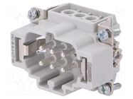 Connector: HDC; contact insert; male; PIN: 6; 16A; 500V; HEAVYCON PHOENIX CONTACT