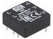 Converter: DC/DC; 10W; Uin: 18÷36V; Uout: 12VDC; Iout: 833mA; THT MEAN WELL