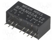 Converter: DC/DC; 2W; Uin: 9÷18V; Uout: 12VDC; Iout: 0÷167mA; SIP8 MEAN WELL