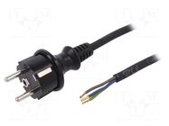 Cable; 3x1mm2; CEE 7/7 (E/F) plug,wires,SCHUKO plug; rubber PLASTROL