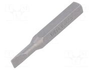 Screwdriver bit; slot; 2.5x0.4mm; Overall len: 28mm; MICRO WIHA