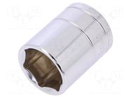 Socket; 6-angles,socket spanner; HEX 23mm; 1/2" Workpro