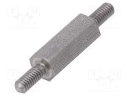 Screwed spacer sleeve; 12mm; Ext.thread: M2,5; hexagonal DREMEC