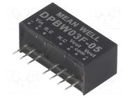 Converter: DC/DC; 3W; Uin: 9÷36VDC; Uout: 5VDC; Uout2: -5VDC; SIP8 MEAN WELL
