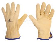 Protective gloves; Size: 10; natural leather; FB149 DELTA PLUS