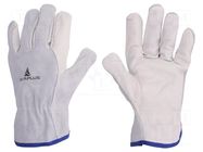 Protective gloves; Size: 10; natural leather; FCN29 DELTA PLUS