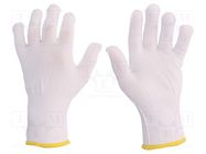 Protective gloves; Size: 7; polyamide,fabric; PM159 DELTA PLUS