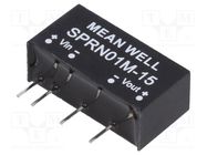 Converter: DC/DC; 1W; Uin: 11.4÷13.2V; Uout: 15VDC; Iout: 0÷67mA MEAN WELL