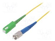 Fiber patch cord; FC/UPC,SC/APC; 5m; Optical fiber: 9/125um; Gold FIBRAIN