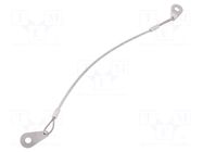 Retaining cable; with 2 mounting tabs; Plating: PVC; 200mm ELESA+GANTER