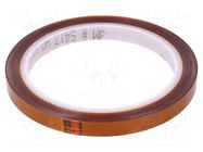 Tape: high temperature resistant; Thk: 0.07mm; 62%; amber; W: 9mm 3M