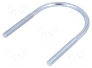 U-bolt; B; 1.5; steel; zinc; Thread len: 70mm; for fixing pipes DROMET