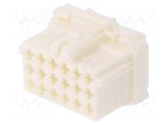 Connector: automotive; plug; female; MCP 2.8; PIN: 18; for cable TE Connectivity