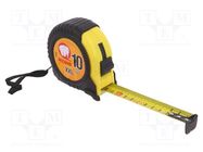 Measuring tape; L: 10m; Width: 25mm; Enclos.mat: ABS,rubber MEDID