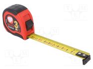 Measuring tape; L: 3m; Width: 19mm; Enclos.mat: ABS,elastolan MEDID