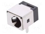 Connector: DC supply; socket; male; angled 90°; THT; 5.5/2.5mm HSM