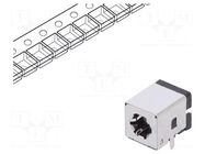 Connector: DC supply; socket; male; angled 90°; THT; 5.5/2.5mm HSM