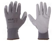 Protective gloves; Size: 10; grey-black YATO