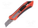 Knife; universal; 18mm; Handle material: ABS YATO