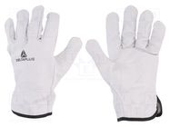 Protective gloves; Size: 9; natural leather; FBN49 DELTA PLUS