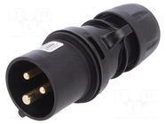 Connector: AC supply; plug; male; 16A; 230VAC; Midnight; IEC 60309 PCE