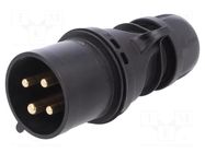 Connector: AC supply 3-phase; plug; male; 32A; 400VAC; Midnight PCE