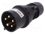 Connector: AC supply 3-phase; plug; male; 32A; 400VAC; Midnight PCE