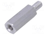 Screwed spacer sleeve; 18mm; Int.thread: M4; Ext.thread: M4 DREMEC