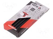 Hot melt glue; Ø: 7.2mm; black; L: 100mm; Bonding: 20÷30s; 12pcs. YATO