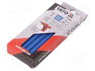 Hot melt glue; Ø: 7.2mm; blue; L: 100mm; Bonding: 20÷30s; 12pcs. YATO