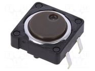 Microswitch TACT; SPST; Pos: 2; 0.05A/12VDC; THT; 2.6N; 12x12x3.5mm ALPS