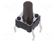 Microswitch TACT; SPST; Pos: 2; 0.05A/12VDC; THT; 1.6N; 6x6x3.5mm ALPS