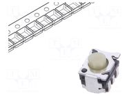 Microswitch TACT; SPST; Pos: 2; 0.05A/12VDC; SMT; 1.6N; 3.4mm; SKRT ALPS