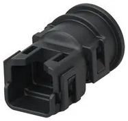 COVER, PLUG CONN, 2POS, BLK, PA
