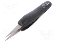 Tweezers; Blade tip shape: sharp; Tweezers len: 120mm; ESD IDEAL-TEK