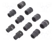 Wrench-set; 6-angles,socket spanner,impact; Mounting: 1/2" YATO