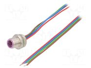 Connector: M12; socket; PIN: 4; male; soldering; B code-Profibus CONEC