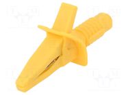 Crocodile clip; 10A; yellow; max.25mm; 4mm socket CLIFF