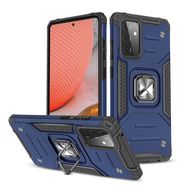 Wozinsky Ring Armor Case Kickstand Tough Rugged Cover for Samsung Galaxy A72 4G blue, Wozinsky