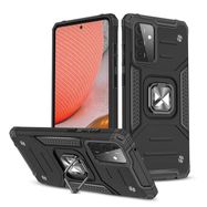 Wozinsky Ring Armor Case Kickstand Tough Rugged Cover for Samsung Galaxy A72 4G black, Wozinsky