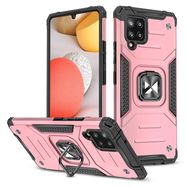 Wozinsky Ring Armor Case Kickstand Tough Rugged Cover for Samsung Galaxy A42 5G pink, Wozinsky